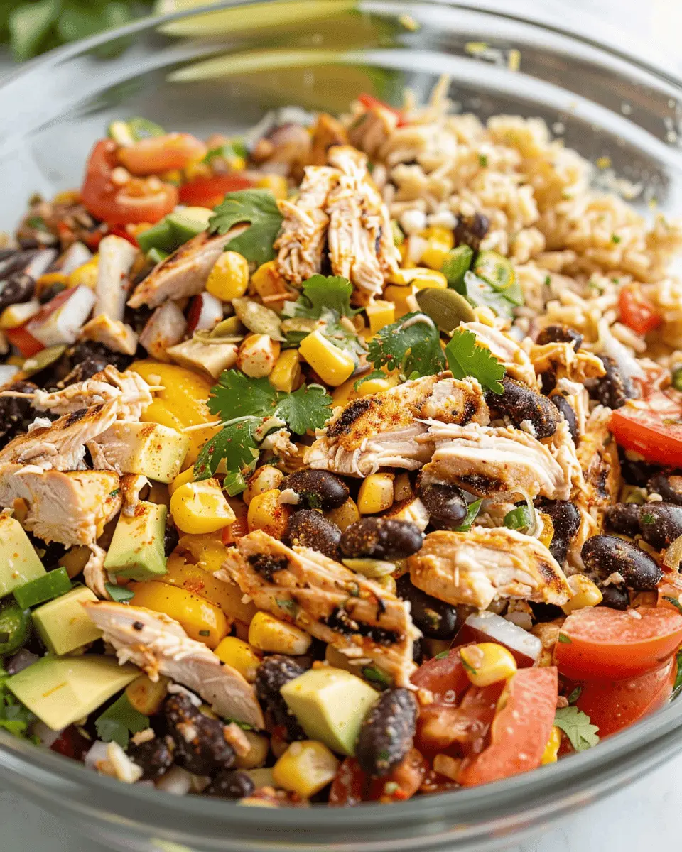 Quick Southwest Chicken Salad: Easy Recipe with Turkey Bacon & Chicken Ham