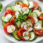 Fresh Cucumber Caprese Salad