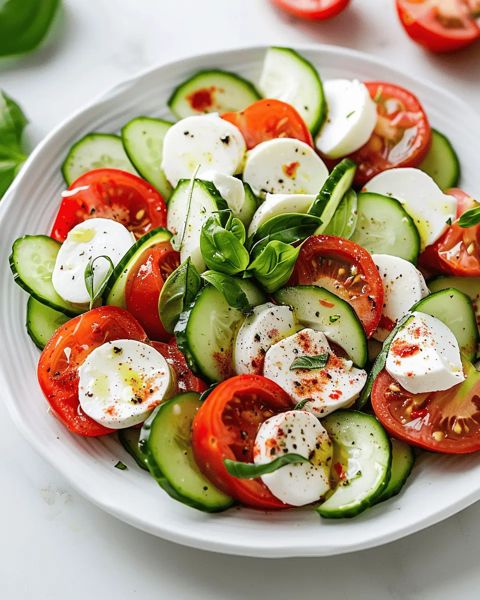 Fresh Cucumber Caprese Salad: A Juicy Twist on a Classic Delight