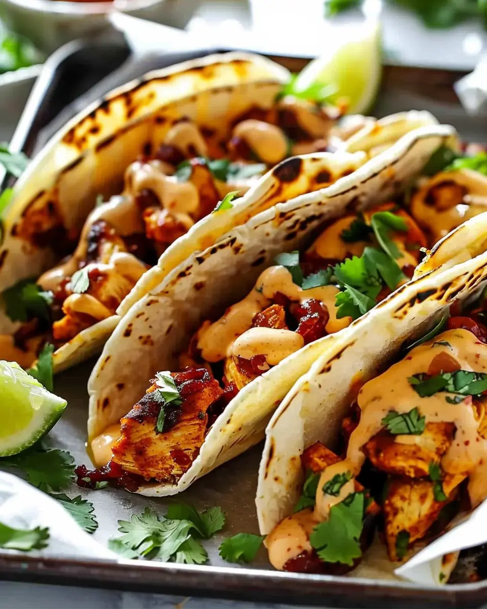 Garlic Butter Honey BBQ Chicken Tacos: Sweet, Savory, and Easy to Make