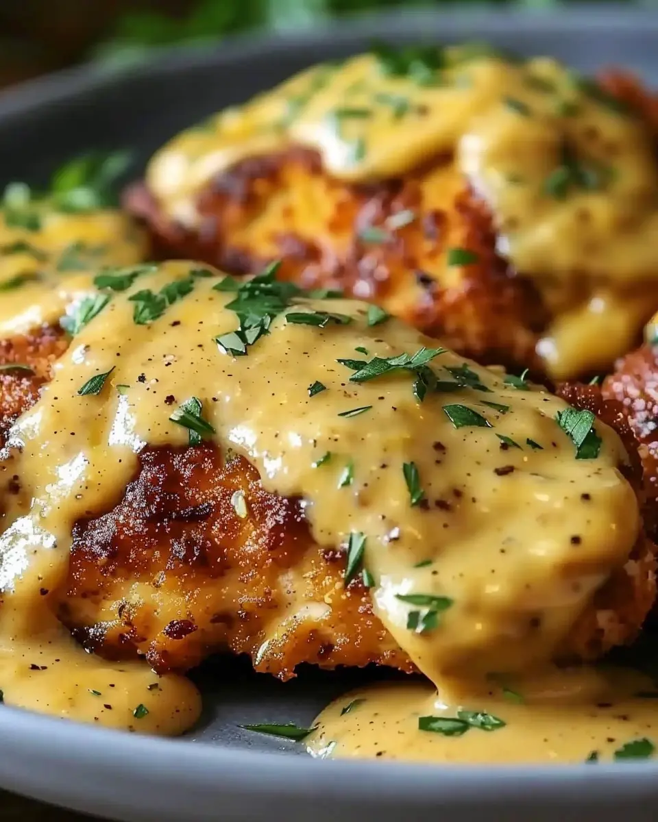 Pretzel Chicken with Mustard-Cheddar Sauce: The Best Crispy Delight