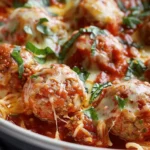 Slow Cooker Chicken Parm Meatballs