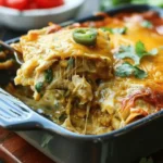 Green Chile Chicken Enchilada Casserole