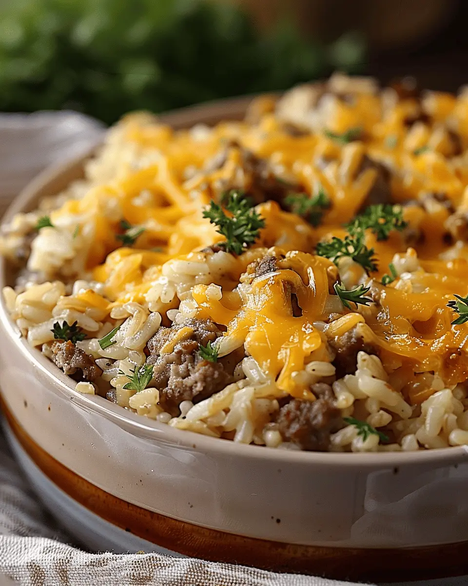 Cheesy Hamburger Rice Casserole: A Comforting Family Favorite
