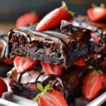 Chocolate Covered Strawberry Brownies