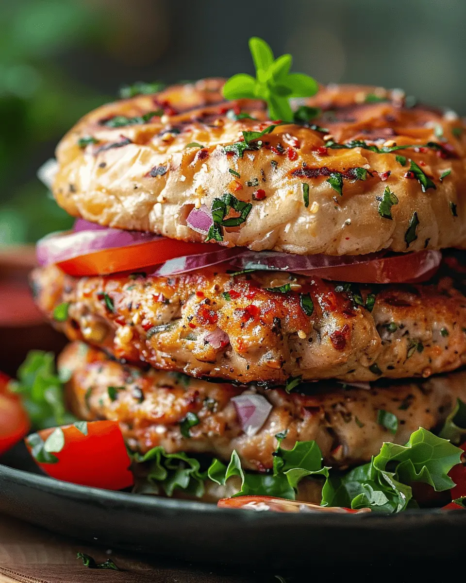 Greek Chicken Burgers: Juicy and Flavorful with Turkey Bacon Twist