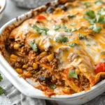 Beef Enchilada Casserole with Corn Tortillas