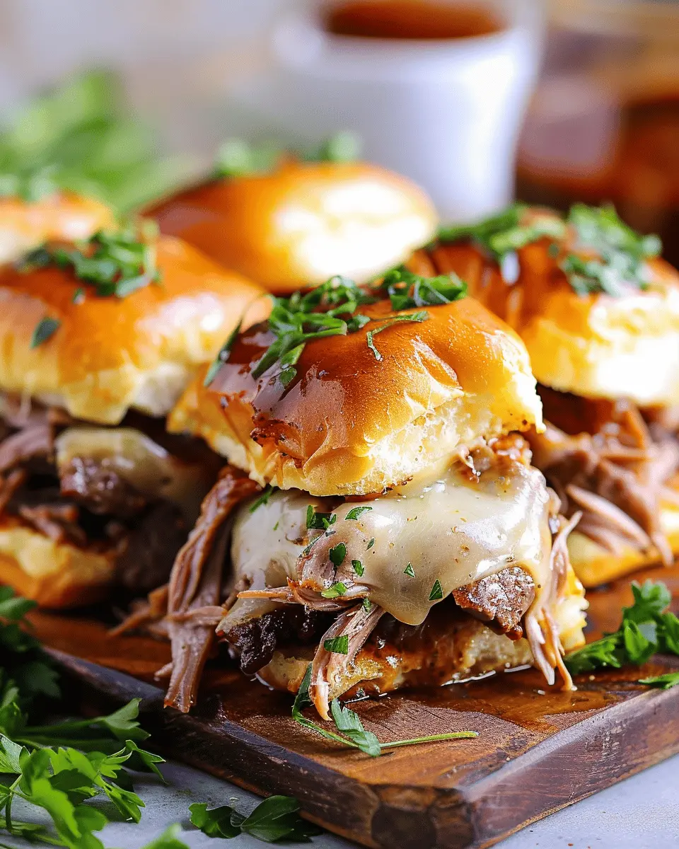 Easy French Dip Sliders Recipe: Juicy Turkey Bacon Delight