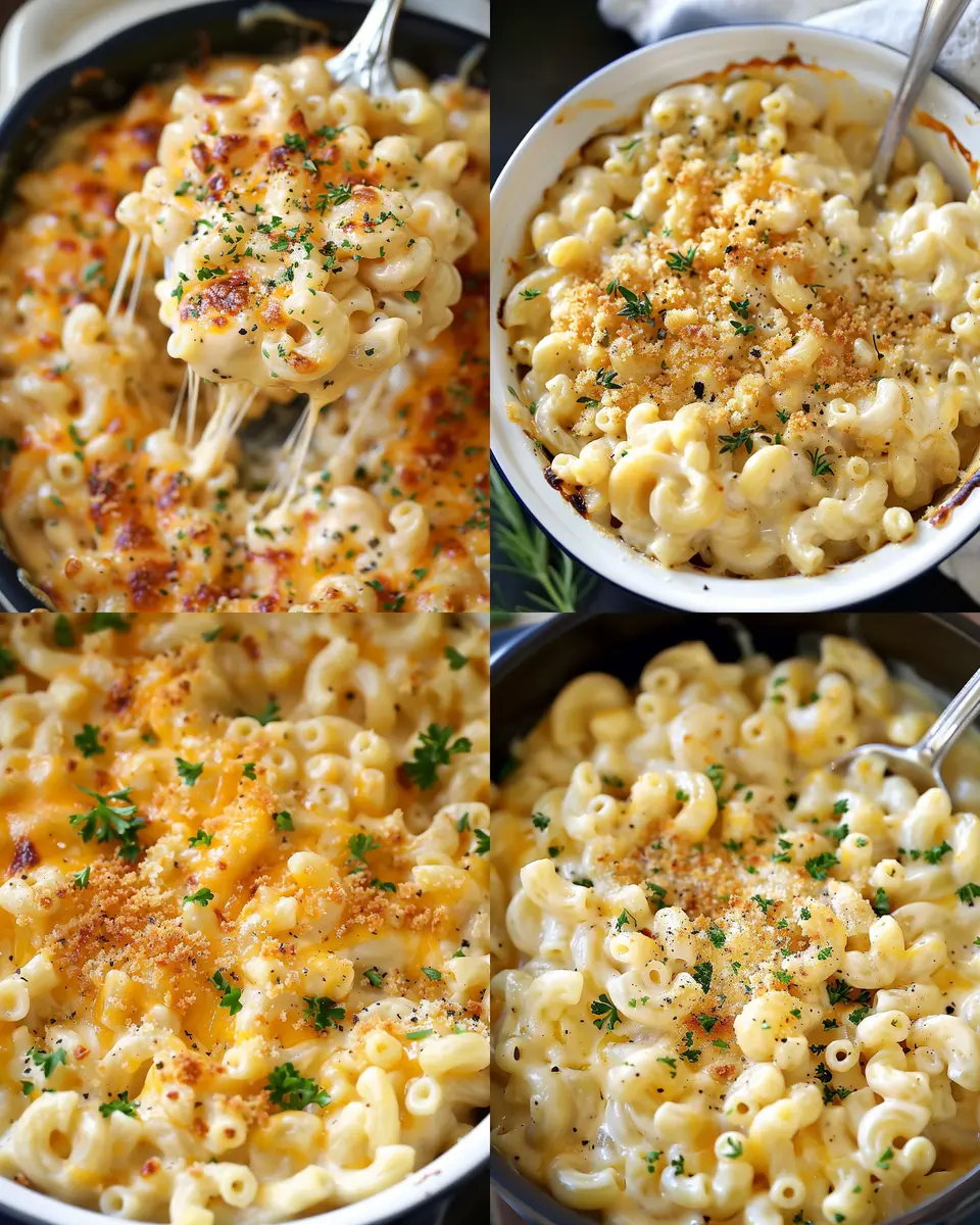 Slow Cooker Four Cheese Mac and Cheese with Turkey Bacon Delight