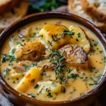 Hearty Cheddar Garlic Herb Potato Soup Recipe
