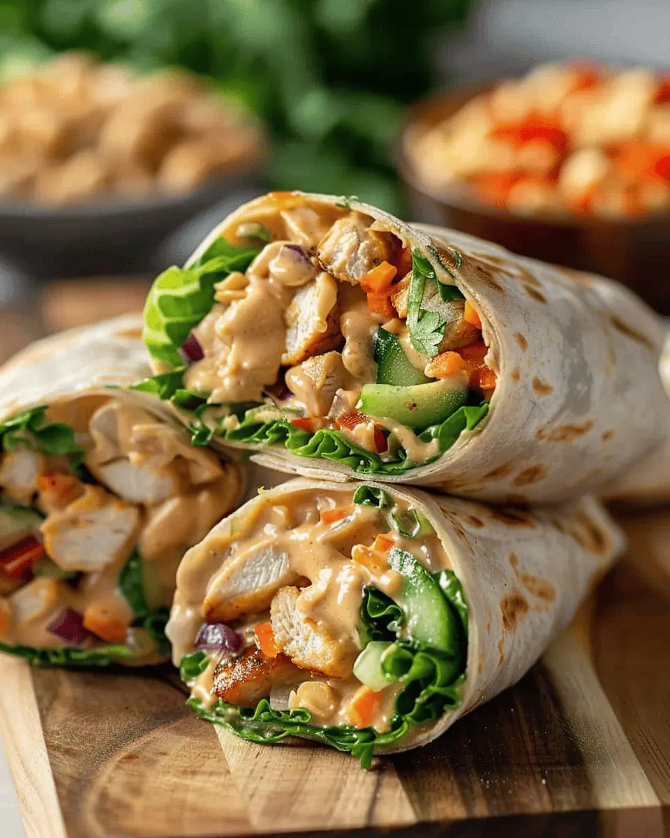 Thai Peanut Chicken Wraps: Easy and Delicious Homemade Delight