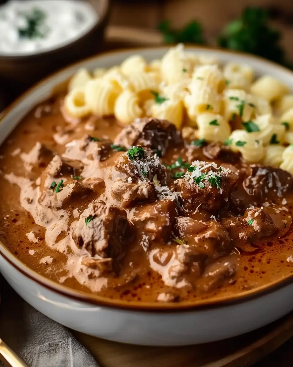 Creamy German Goulash: A Cozy Comfort Food Recipe with Turkey Bacon