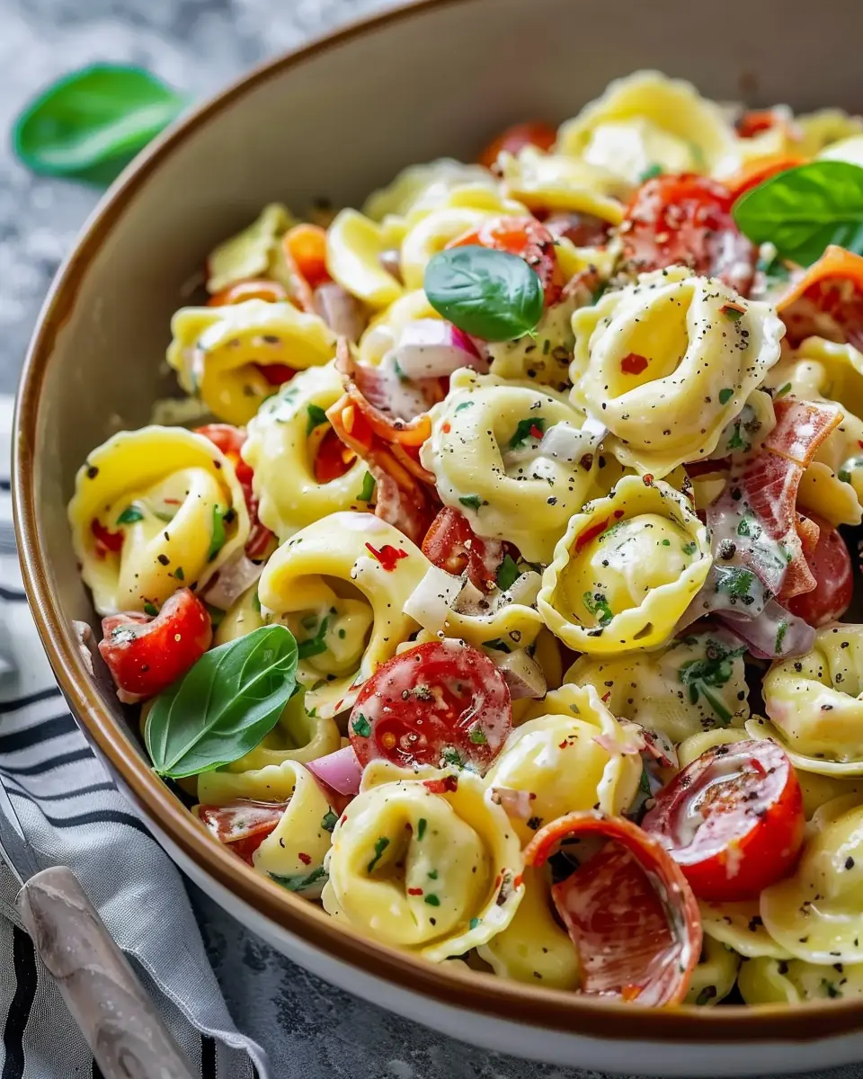 Fresh Grinder Tortellini Salad: A Delightful Twist with Turkey Bacon