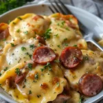 Classic Crockpot Pierogi Casserole with Kielbasa