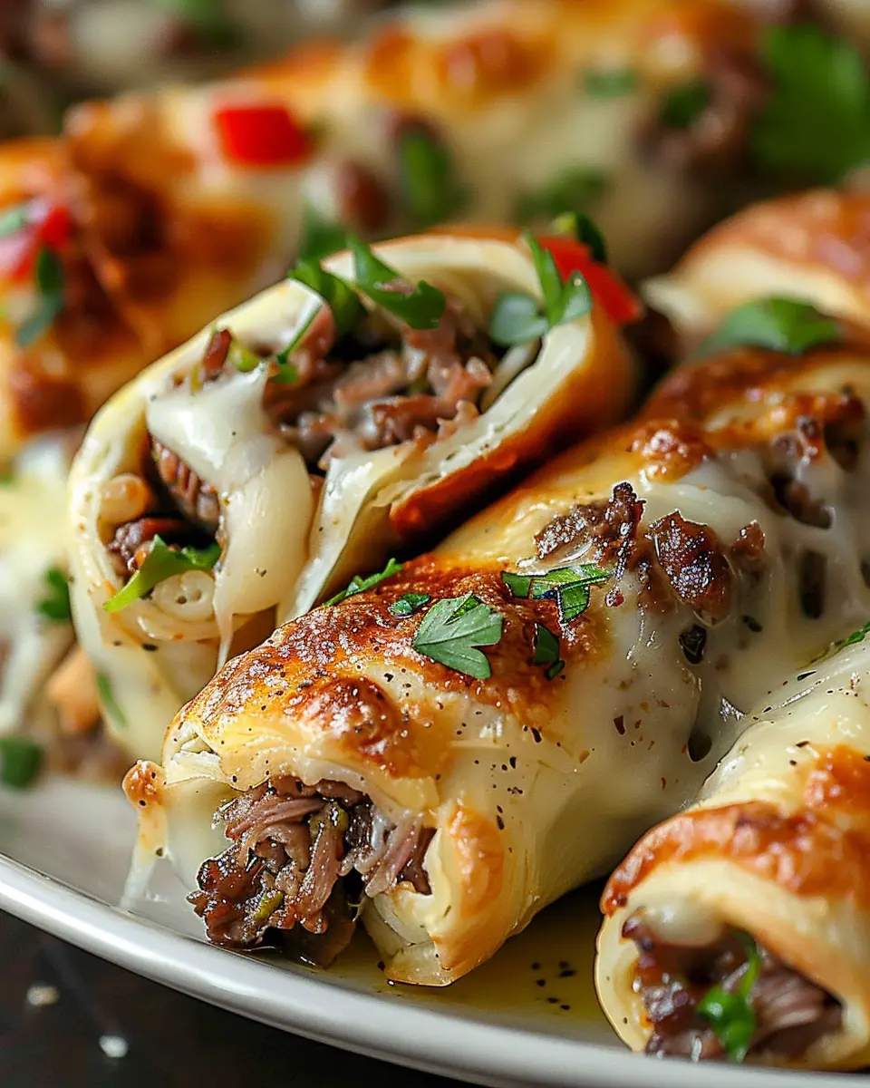Delicious Keto Philly Cheesesteak Roll Ups with Turkey Bacon Twist