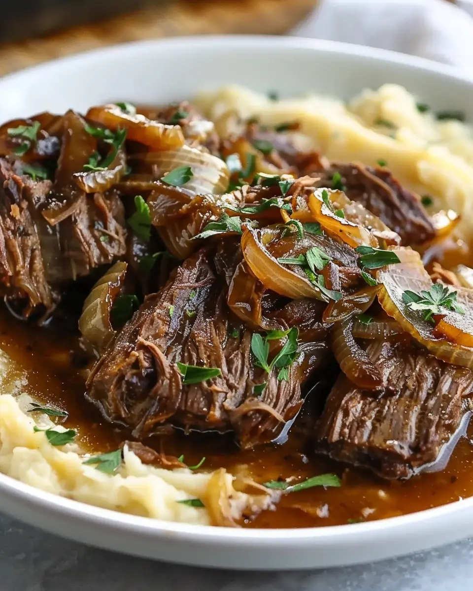 Crock Pot French Onion Pot Roast: Easy Cozy Dinners Made Delicious