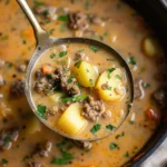 Cheesy Beef and Potato Soup