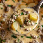 Cheesy Beef and Potato Soup