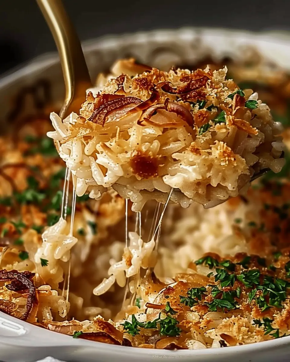 French Onion Chicken Rice Bake: Easy Comfort in Every Bite