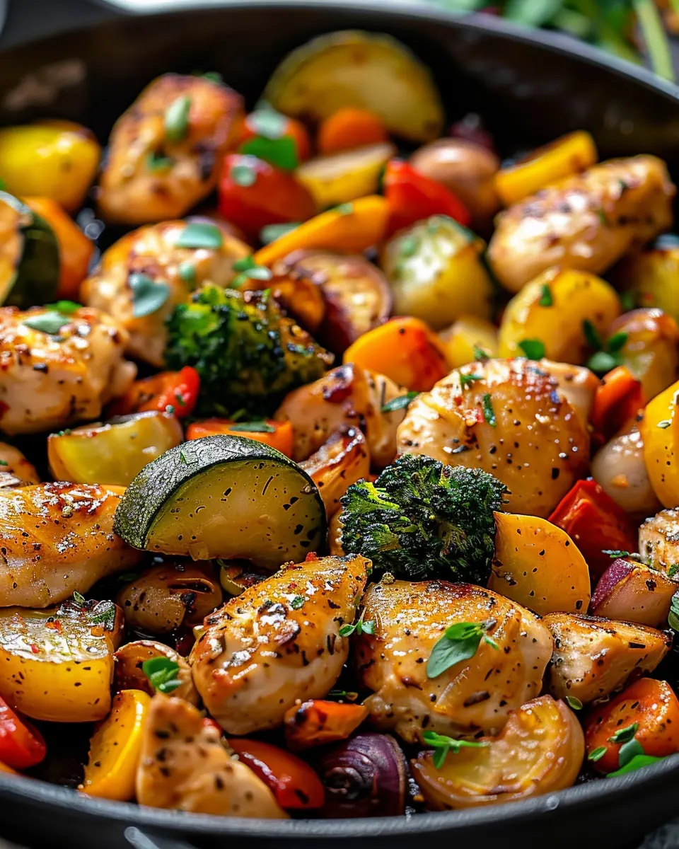 Healthy Chicken and Vegetables Skillet: Easy One-Pan Delight