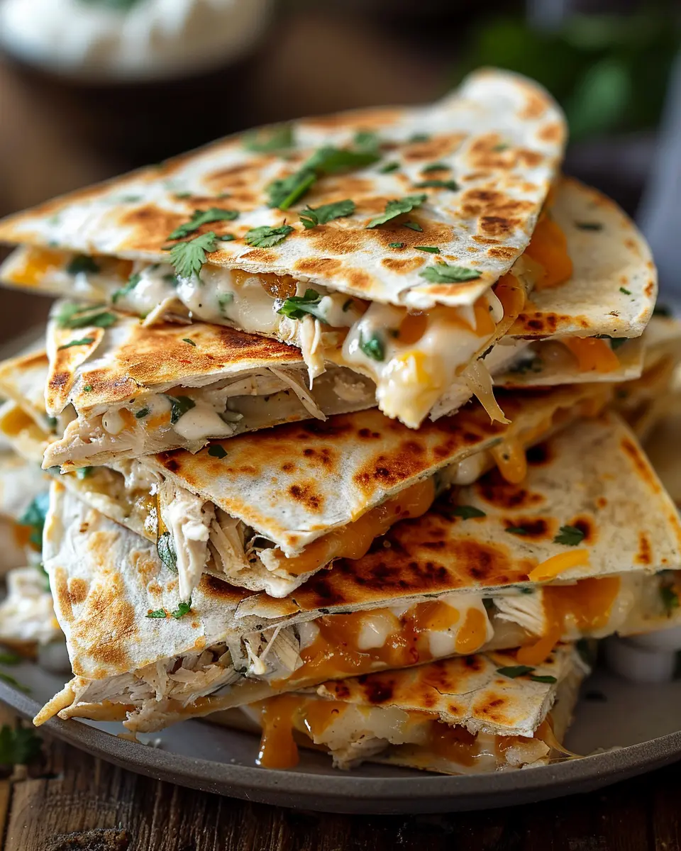 High-Protein Chicken Ranch Quesadilla: Crispy, Creamy &amp; Delicious
